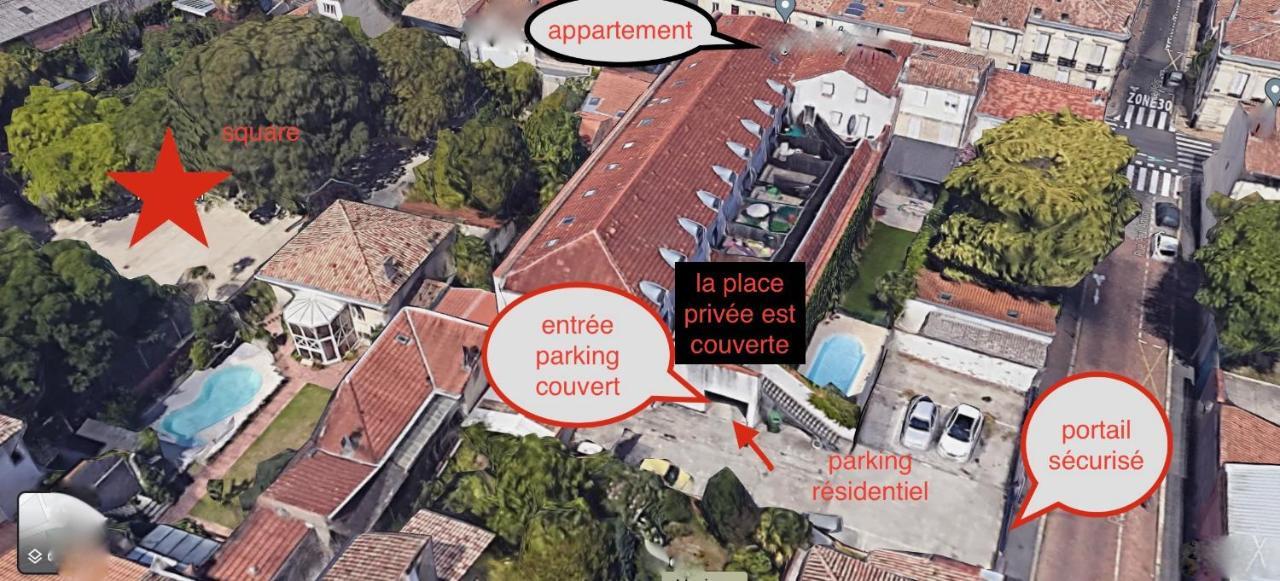 Superbe T3 Duplex Parking Prive Gratuit Sur Place Бордо Экстерьер фото
